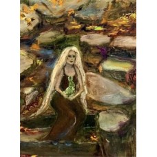 “Autumn. Dreaming Soul” – Original Symbolic Oil Painting on Canvas | Marina Stognieva